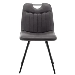 Furnihaus Eetkamerstoel Leon Microvezel Antraciet Set van 2