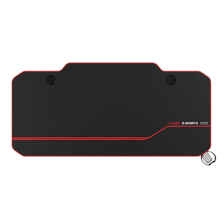 Gaming bureau zwart/rood - Elektrisch verstelbaar - 140x66 cm