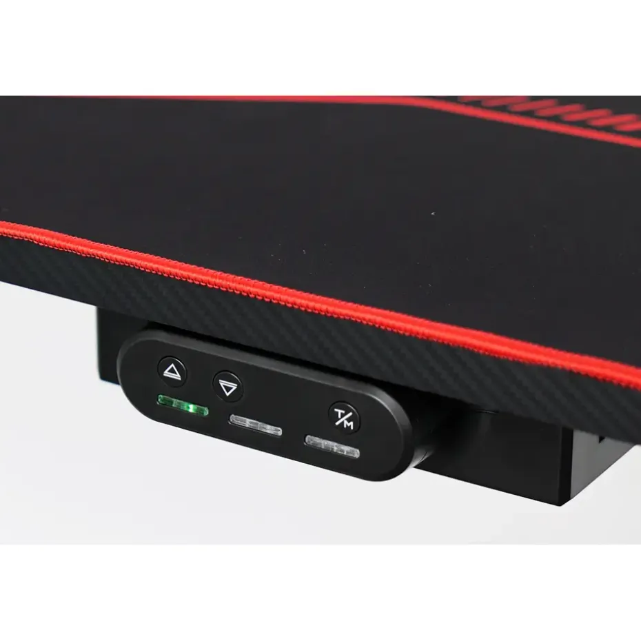 Gaming bureau zwart/rood - Elektrisch verstelbaar - 140x66 cm