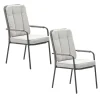 Garden Impressions Aleria tuinstoel taupe - 2 stuks