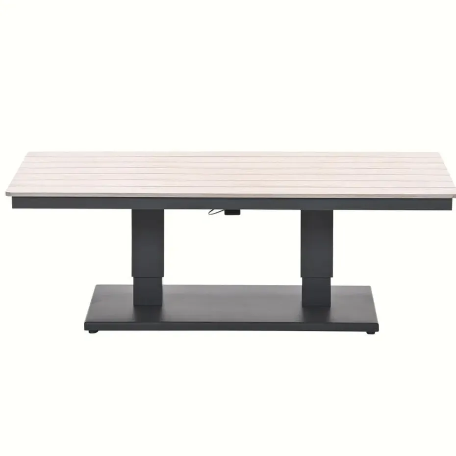 Garden Impressions Brugge verstelb. loungetafel 150x87 - donker grijs
