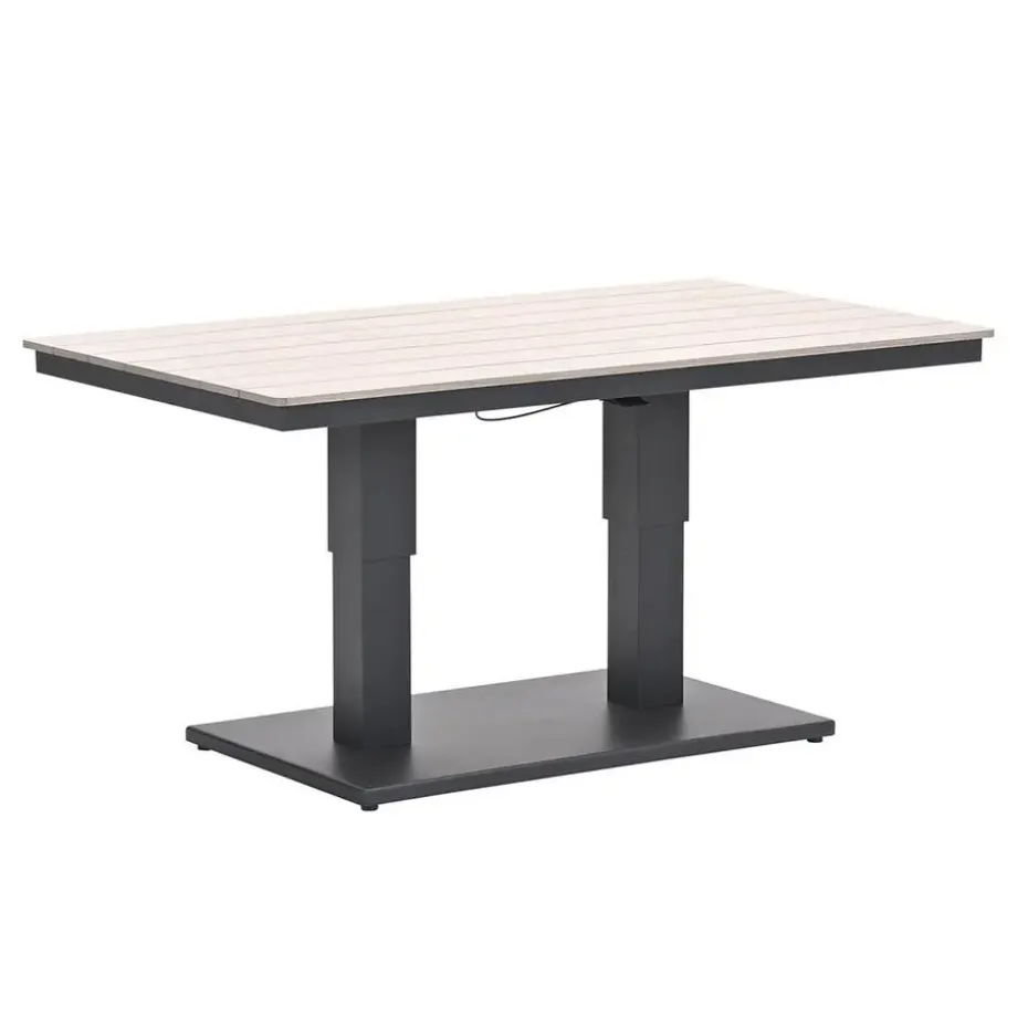 Garden Impressions Brugge verstelb. loungetafel 150x87 - donker grijs