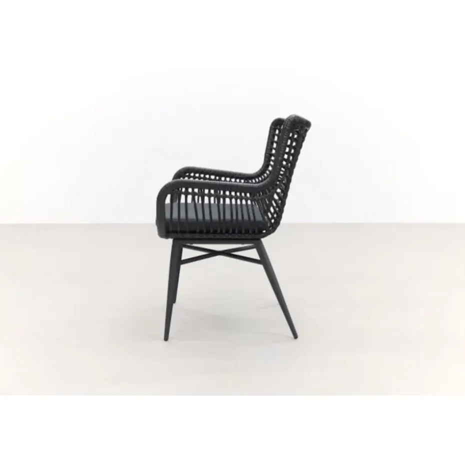 Garden Impressions Edison 148 cm. - ronde tuinset / Jasmine black