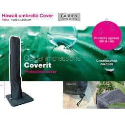 Garden Impressions Hawai parasol S 250x250 ecru + 80kg voet en hoes
