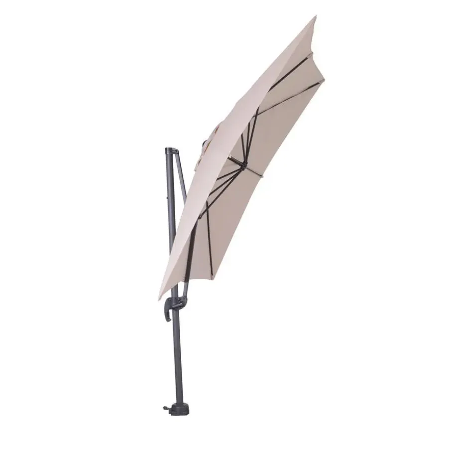 Garden Impressions Hawaii zweefparasol S 250x250 - d. grijs - ecru