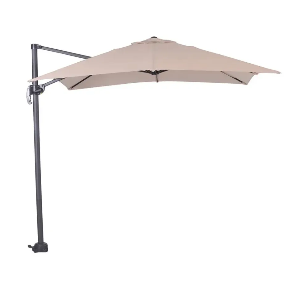 Garden Impressions Hawaii zweefparasol S 250x250 - d. grijs - ecru