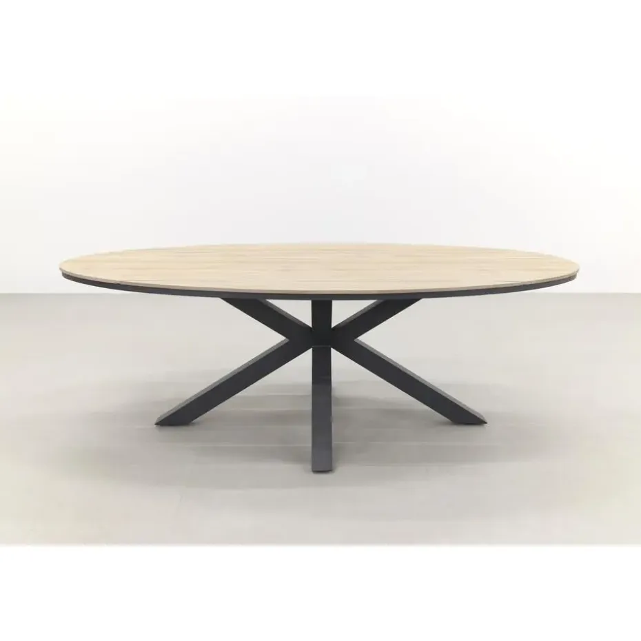 Garden Impressions Jasmine - Black/Edison 220x115 cm. - ovale tuinset