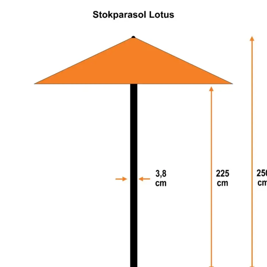 Garden Impressions Lotus parasol 250x250 cm - olive
