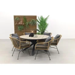Garden Impressions Margriet naturel / Edison 148 cm. - ronde tuinset