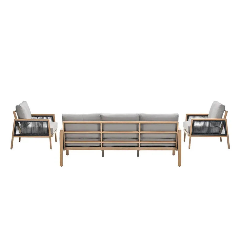 Garden Impressions San Capri loungeset 4-delig - light teak aluminium