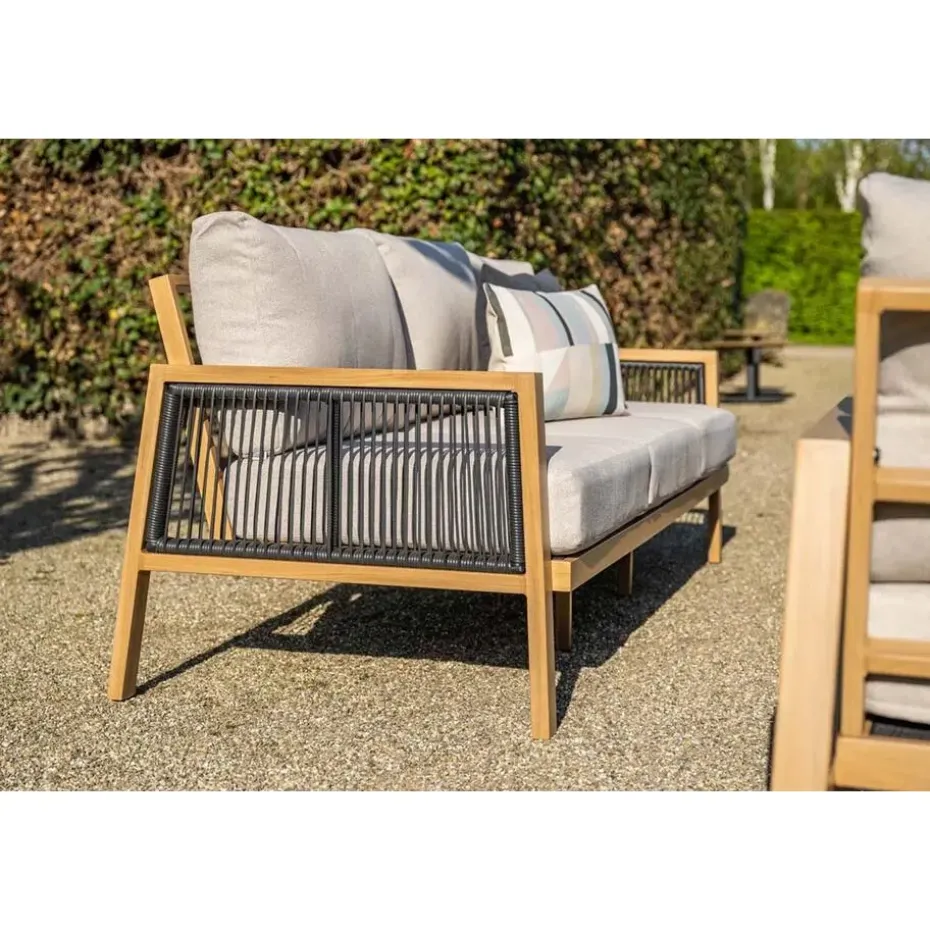 Garden Impressions San Capri loungeset 4-delig - light teak aluminium