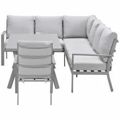 Garden Impressions Senja lounge dining set 4-delig l. - valley sand