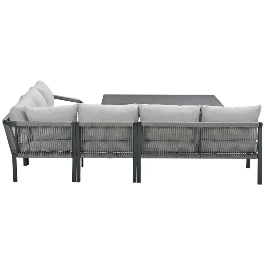 Garden Impressions Tarera lounge dining set 5-delig - donker grijs