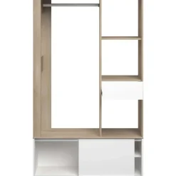 Garderobe Ghislain 1 deur & 1 lade - Japanse eik/wit