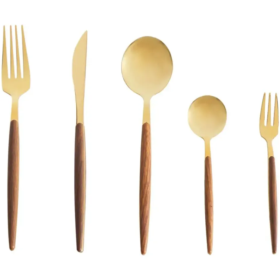 GEMELLI - Bestekset 30-delig - Goud - RVS