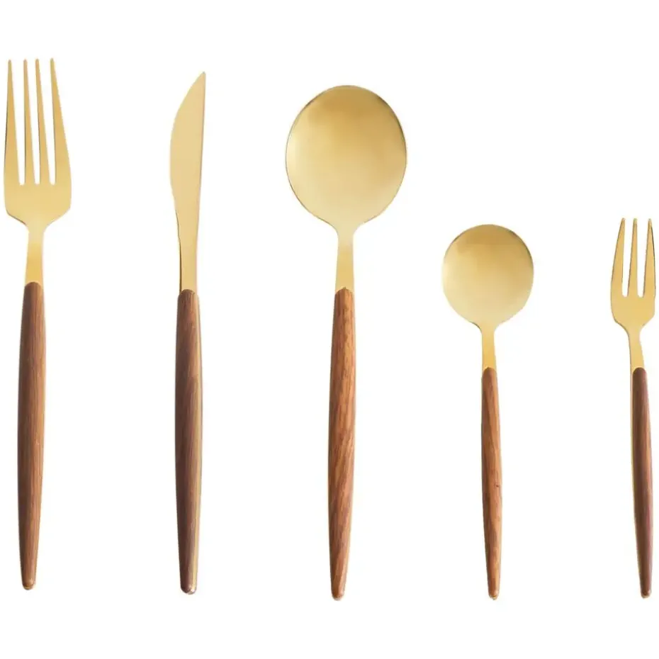 GEMELLI - Bestekset 30-delig - Goud - RVS