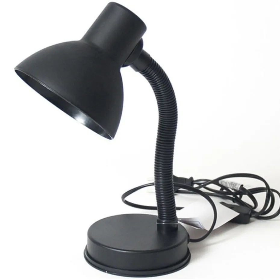 Gerimport Bureaulamp - zwart - buigbaar - leeslamp - 16 x 30 cm