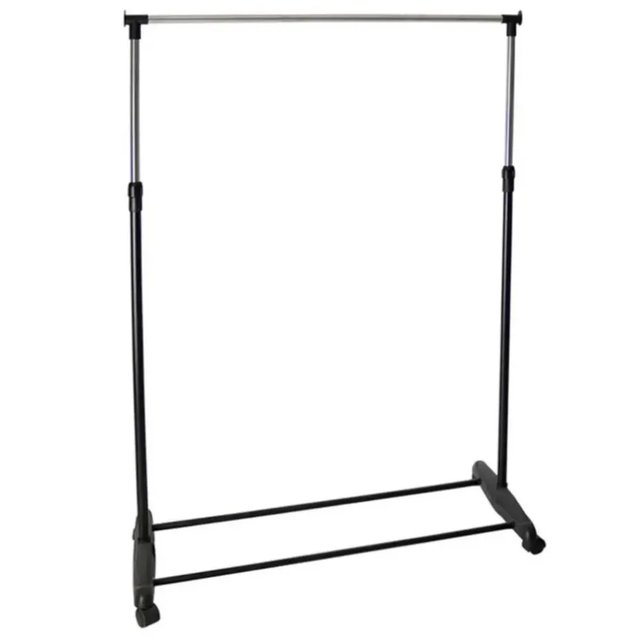 Gerimport Kledingrek - enkele stang - verrijdbaar - 90x160 cm