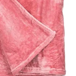 Giftdecor Fleece plaid - roze - polyester - 130 x 160 cm