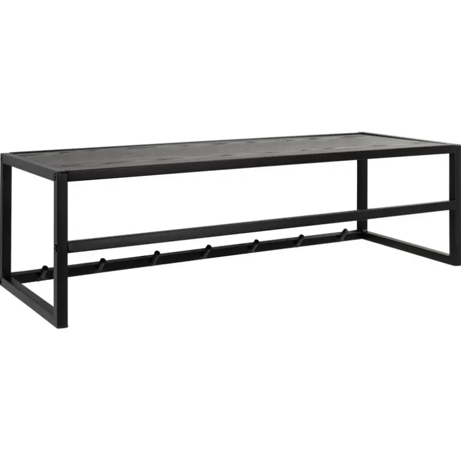 Giga Meubel Kapstok Zwart - Metaal - 28x77x22cm - Kapstok Bronx