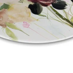 Glasschilderij Herfstboeket II - Ø 70cm - Beige