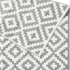 Goliving Buitenkleed Summer Diamond - 183x290CM - Draagtas - Grijs/Wit