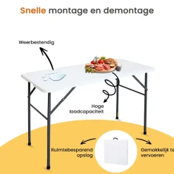 Goliving Inklapbare Tafel – Klaptafel – Campingtafel – Vouwtafel Buiten