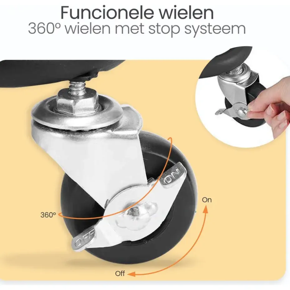 Goliving Keukentrolley op wieltjes - Serveerwagen - Keuken Trolley - Met Bakjes