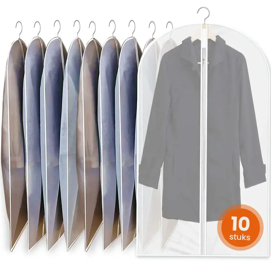Goliving Kledinghoezen - 10 stuks - Kledinghoes - Kledingzak met Rits