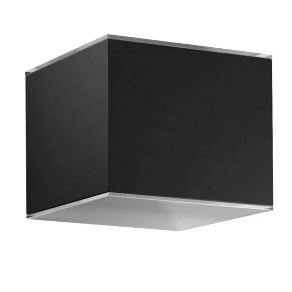 Goliving Solar Kubus Wandlamp - Solar Tuinverlichting - Zwart
