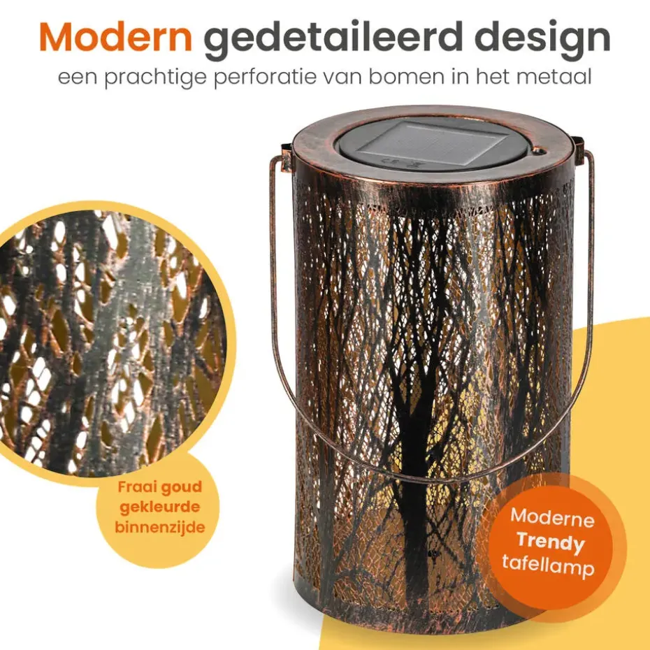 Goliving Solar Tafellamp Oasis - 2 Stuks - LED Buitenverlichting Zonne-energie