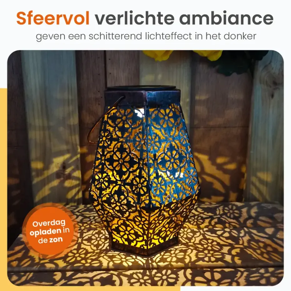 Goliving Solar Tafellamp Glow – 2 Stuks – LED Buitenverlichting - Zonne-energie
