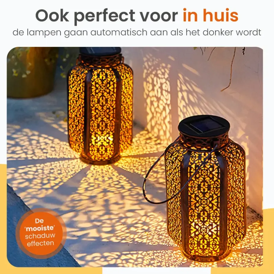 Goliving Solar Tafellamp Spark – 2 Stuks – LED Buitenverlichting Zonne-energie