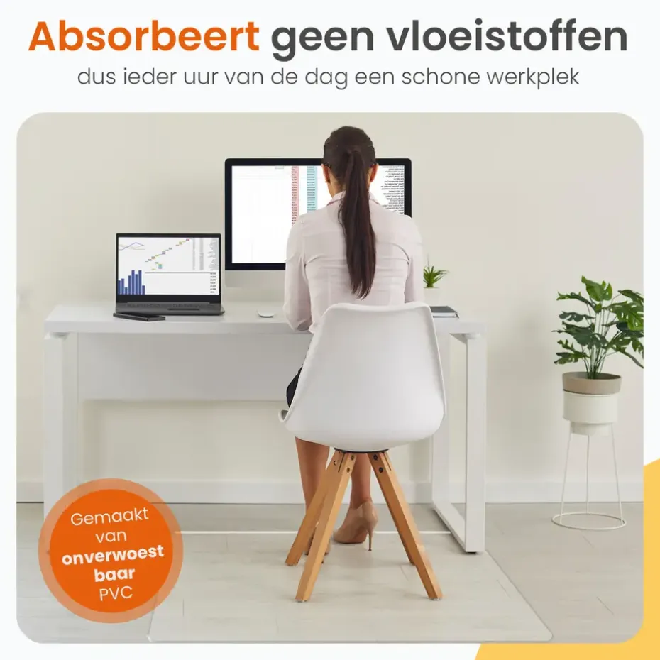 Goliving Vloerbeschermer bureaustoel - 90x120cm - Bureaustoelmat