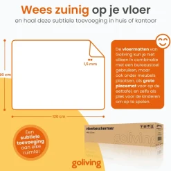 Goliving Vloerbeschermer bureaustoel - 90x120cm - Bureaustoelmat