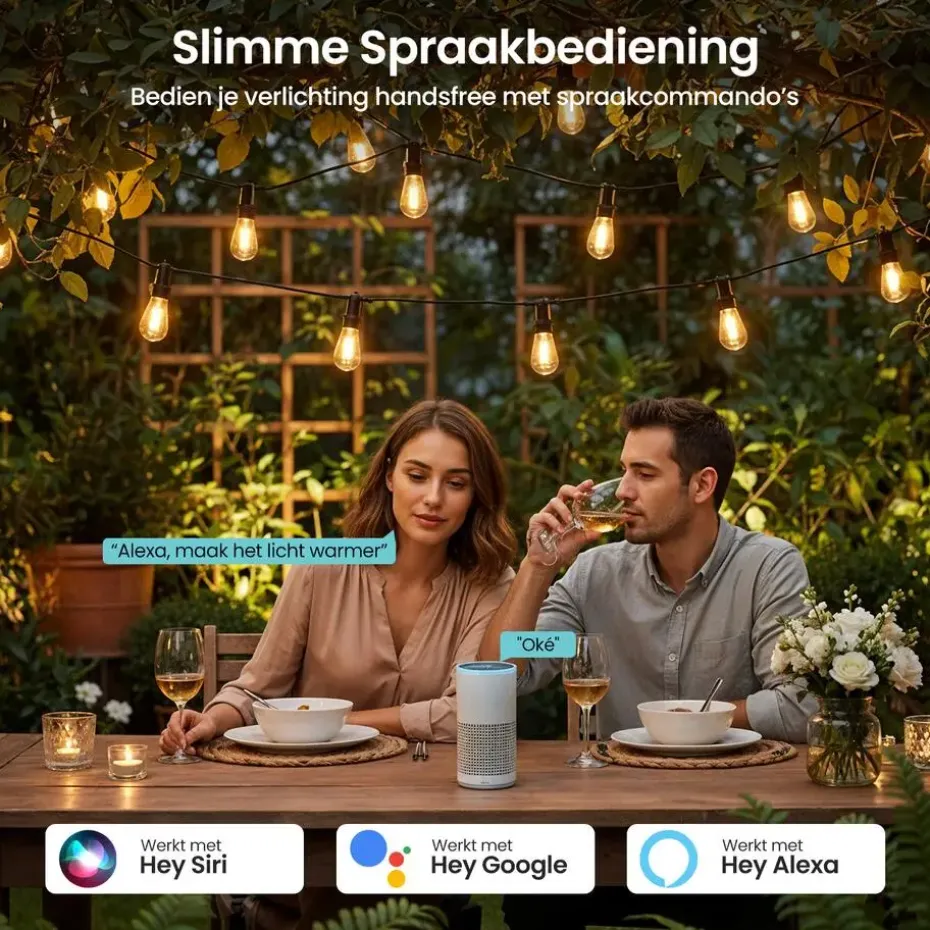 Gologi lichtsnoer buiten en binnen - Lichtslinger 5M - Tuinverlichting LED