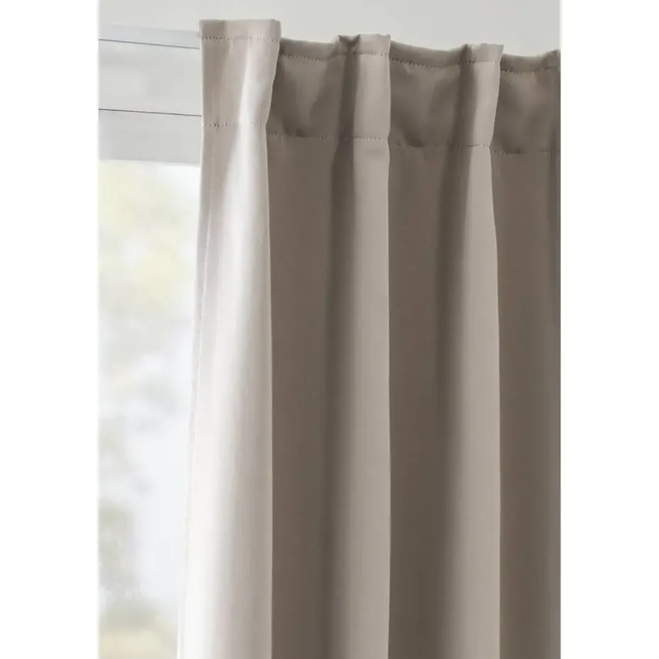 Gordijn Evi - taupe - 140x280 cm (1 stuk)