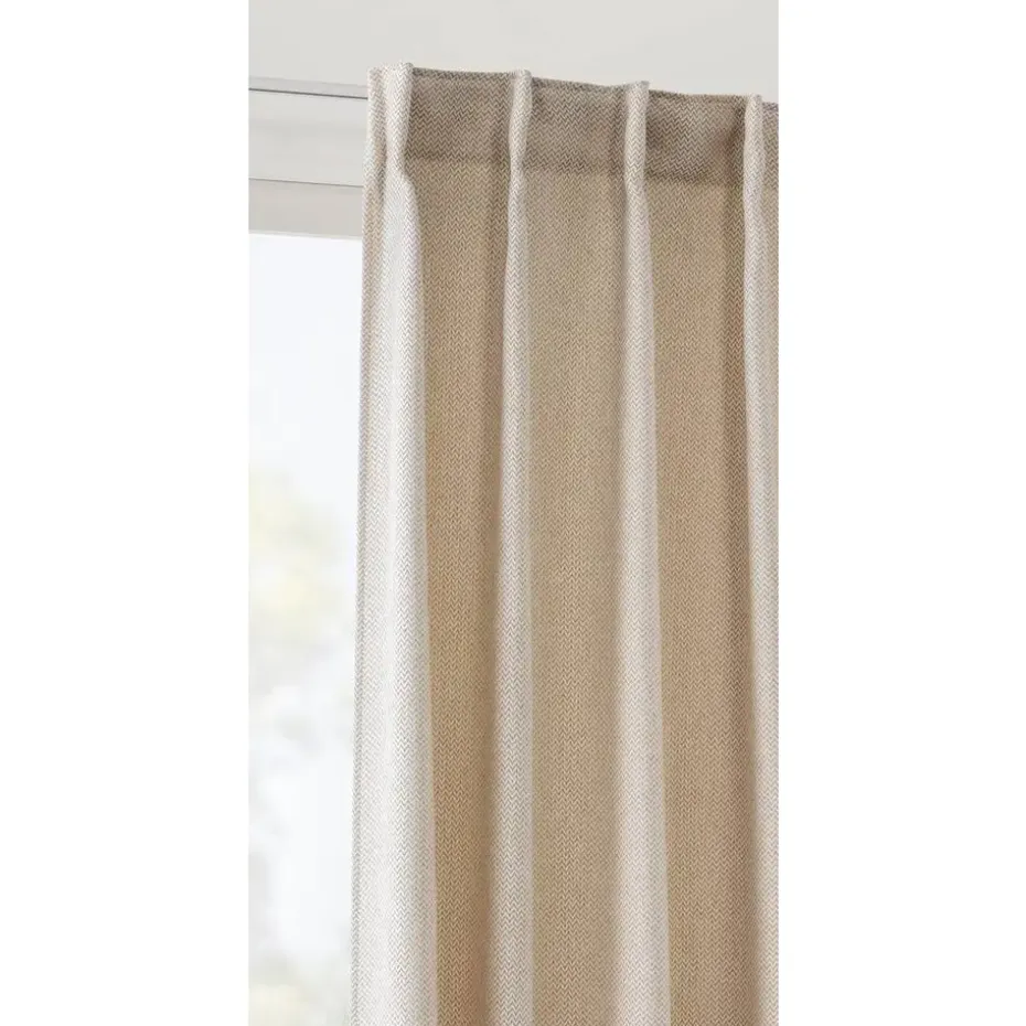 Gordijn Kaat lichtdoorlatend - beige - 140x280 cm