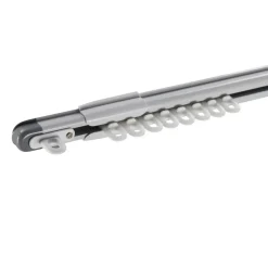 Gordijnrail - uitschuifbaar - van 145 tot 270 cm - aluminium - gebroken wit