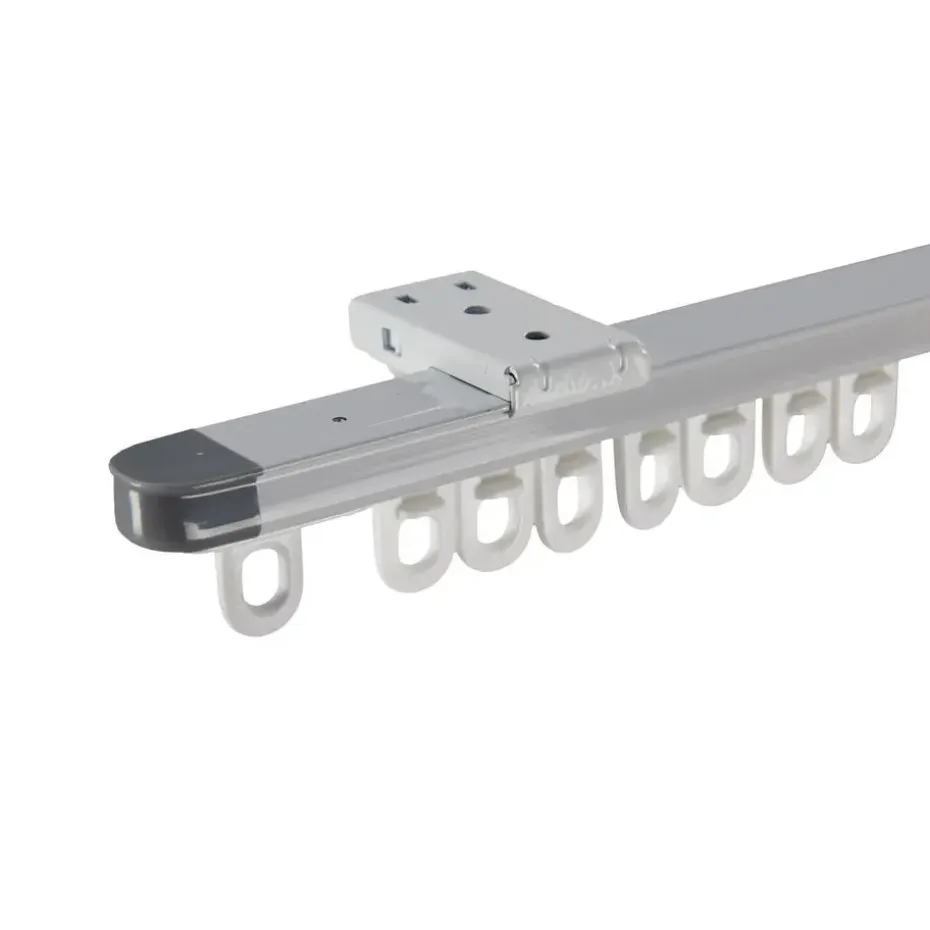 Gordijnrail - uitschuifbaar - van 145 tot 270 cm - aluminium - gebroken wit