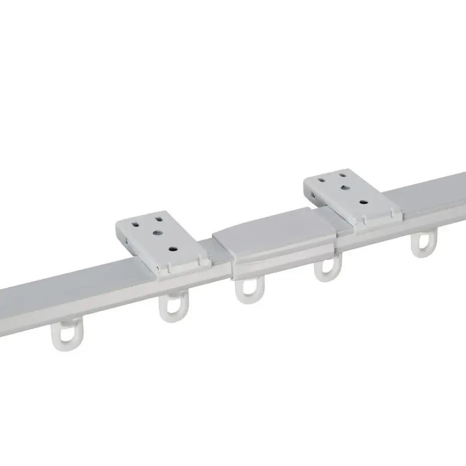 Gordijnrail - uitschuifbaar - van 145 tot 270 cm - aluminium - gebroken wit