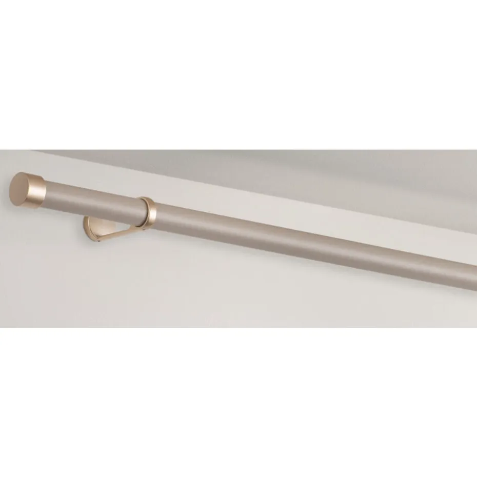 Gordijnroede 200cm - beige hout - Ø28mm (1280109)