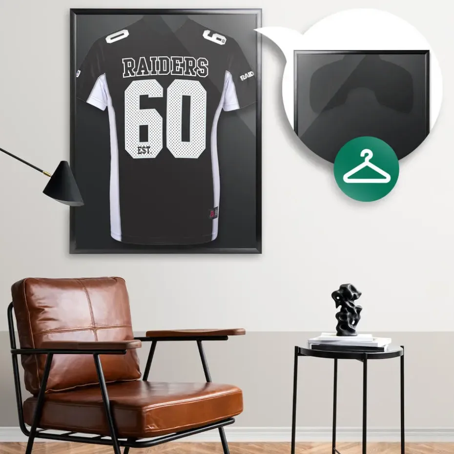 Grote XL Shirtkader - Shirts - 3D Box Frame - 70x90cm - Zwart