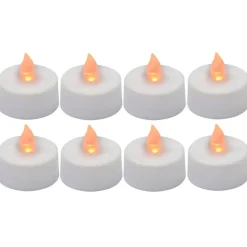 Grundig LED theelichtjes - 8x - kunststof waxinelichtjes