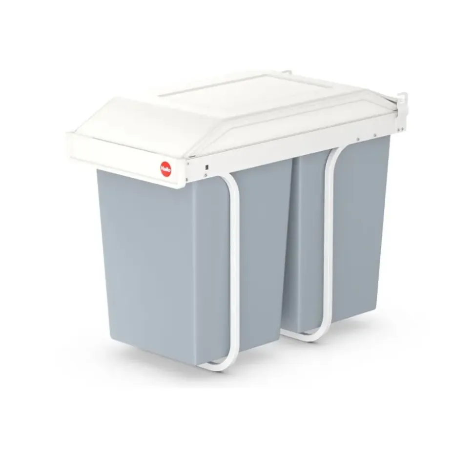 Hailo Multi-Box Duo L Inbouwprullenbak - 2x14L - wit