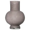 Hakbijl Glass Bloemenvaas Deborah - grijs - glas - D20 x H 26 cm