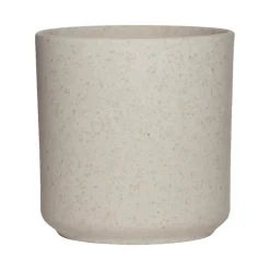 Hakbijl Plantenpot/bloempot Cindy - wit - keramiek - D15xH15 cm