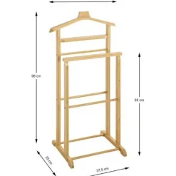 Haku Kledingrek met broekenhanger - Bamboe-design