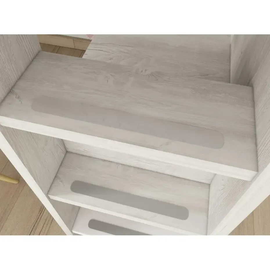 Halfhoogslaper Beau 90x200 met bureau - oudroze
