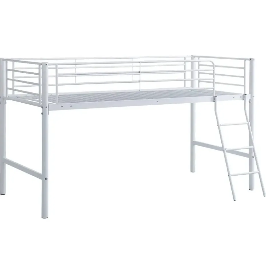 Halfhoogslaper Julie 90x200cm - metaal - mat wit